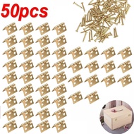 [COLORFUL-Z] 50pcs Mini Brass Hinge For Small Craft Door Box Accessories Gold 8*10mm❀
