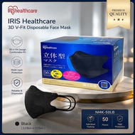 SG Ready Stock IRIS Healthcare Japan 3D V-Fit Face Mask 3-Ply Black Comfortable Breathable 50pcs Ind