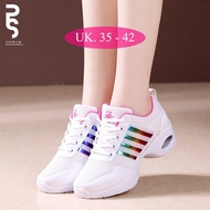 RAINBOW - Women's Dance Shoes / Casual Dance Shoes, Flexible White White Sneakers Women