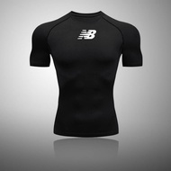 2024 New Summer Men's Compression Running T Shirt Fitness Tight Short Sleeve Sport Tshirt Training Jogging Shirts Gym Sportswear Quick Dry Rashgard