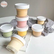 PEWANYMX Ice Cream Packaging Boxe, Reusable Homemade Mousse Yogurt Packaging Boxes, Coconut Milk Pudding Cups DIY Plastic Transparent Dessert Cups Wrapping