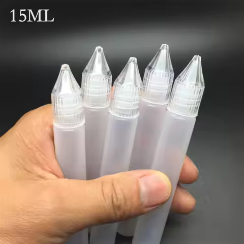 15ml Empty Plastic Squeeze Bottle Needle Tip Dropper Bottles Eye Dropper Liquid Sample Bottle Cosmet