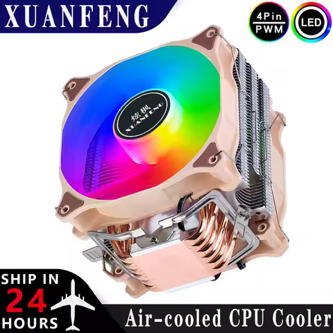 PC Processor Cpu cooler 120mm Fan mute 4Pin/PWM Air-cooled 4/6 Heat Pipe Radiator install LGA115x 20