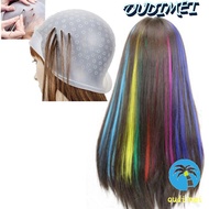 OUDIMEI Highlighting Dye Cap, Silicone Pink Hair Coloring Cap, Beauty Reusable Professional Durable 