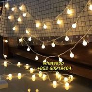 led燈串電池圓球串燈聖誕星星燈裝飾滿天星春節彩燈 6米40燈