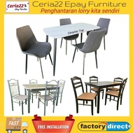 (Free Installation)1+4+Bench dining set/ 1+4 / 1+2+Bench meja makan/ set meja makan