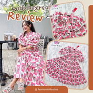 (ถ่ายจากสินค้าจริง)​ wideliareal​ FloweR​ in​ Garden​ Maxi​ DreSS​ เดรสแขนพอง อกแต่งกระดุม ช่วงกระโป