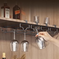 Hanging Wine Glass Holder Upside Down Wine Cabinet Goblet Storage Rack Perforation-Free Goblet Holde