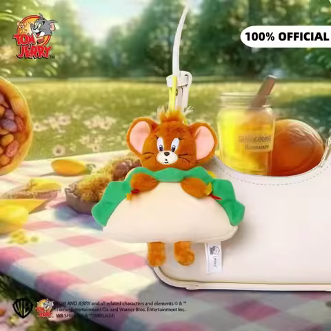Genuine Tom And Jerry Plush Keychain Kawaii Dessert Series Jerry Mouse Plushies Lady Backpacks Ornam