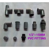 1/2"~15MM PVC FITTING/PVC CONNECTOR/PVC FITTING PIPE KELABU