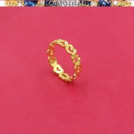 The new 916 gold ring female gold jewelry hollow love heart gold ring in stock