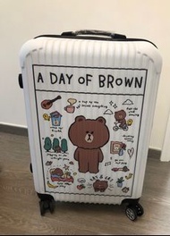 正版 LineFriends brown 24吋行李箱 luggage box