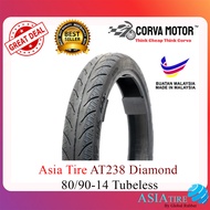 ASIA TIRE TUBELESS TYRE AT238 80/90-14 50/90-17 60/80-17 60/90-17 70/90-17 80/90-17 SAMA BUNGA TMAX8