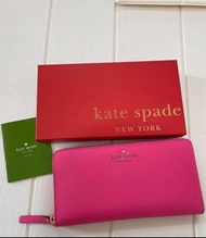 Kate SPADE NEW YORK 粉色 桃紅色 皮夾 錢包 長夾 女生 女款 WLTU1689