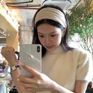 Korean texture knitting hairband Joker retro hair clip daily wear buckle accessories.