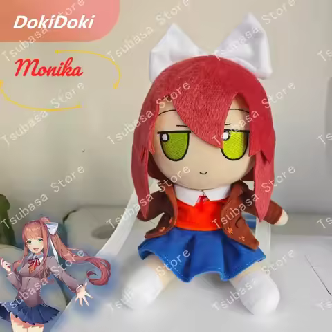 DDLC Monika Costume Cosplay Prop 20cm Height Cute Cartoon Stuffed Mascot