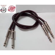 2x 1/4" Mono Plug (Male) to 2x 1/4" Stereo Plug (Male)(50cm)(1M)(2M)(3M)