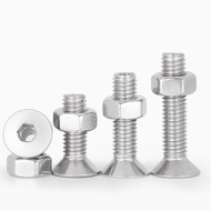 304 Stainless Steel Flat Head Hexagonal Hollow Bolt Countersunk Hollow Screw Mask Machine Lamp Screw
