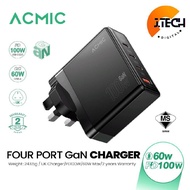 ACMIC 100W GaN CHARGER, Four Port Charger, Pd 100w, charge laptop, charger iPad Adaptor Tablet