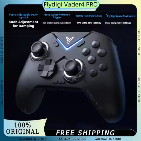 Flydigi Vader4 PRO Wireless Gaming Controller 1000Hz Force Switch Trigger RGB Real Vibration Elite A