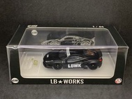 CM Model 1/64 合金模型 LBWK F488 Ferrari 488  Matte Black Indonesia Exclusive