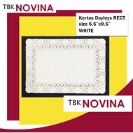 [100 Pcs] Doyleys Paper Rectangular Doyleys SQUARE Checkered/s - Lace Paper Brownies Placemats