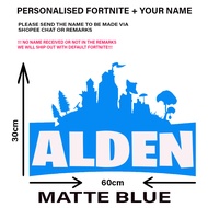 Customised  Name WITH FORTNITE Wall Sticker Bedroom  Vinyl Decal Home Nursery Boy Kids Room Decor