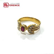 K18紅寶石戒指，無寶石紋理