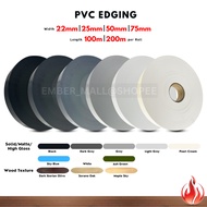 PVC Edging Banding Sisi Papan Kulit Papan Pagar Hijau Dawai(22mm/25mm/48mm/50mm/75mm)x(100/200Meter)