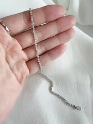 無限鑽網球手鍊- 1克拉天然鑽石鉑金手鍊