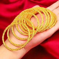 100% original 916 Gold & 375 Gold bracelet closed Fried Dough Twists bracelet suitable for ladies gi