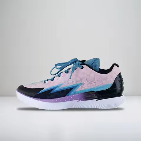 Under Armour Curry 1 Men, Trendy Fashionable Durable Non-Slip Low-Top Basketball Shoes, Pink Black 3