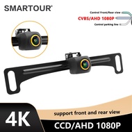 180° AHD 4K 1080P Car Rear View Camera Small License Plate Frame Night Vision CCD Backup Car Reversi