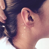 Not Real Tattoo 金色 紋身貼 - UNIVERSO "他們都是圓圓的" 星球系列 / 金屬 紋身貼紙