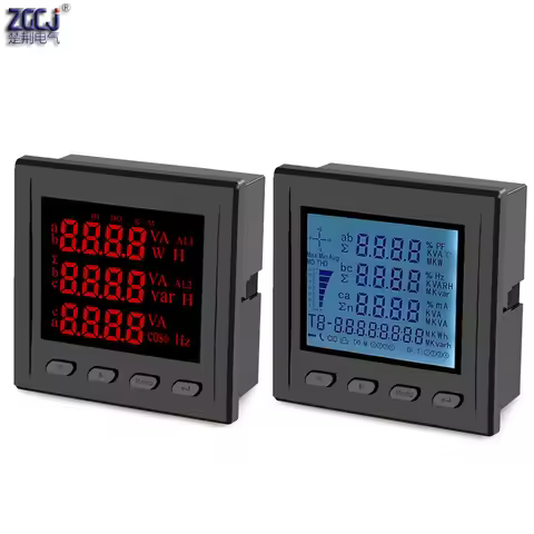 Factory outlet digital electricity panel meter ampere voltage watt kwh 1 phase 3 phase digital elect