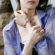 瑞典AWNL 刺梨薔薇 紫幽靈水晶 女士手鍊 七夕情人節