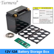 Turmera 12V 12Ah to 14Ah Motorcycle Battery Storage Box 2X4 Holder Nickel 4S 40A 12.8V Balance BMS f