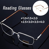 Vintage Fashion Men Reading Glasses Unisex Square Frame Retro Presbyopic Eyewear Transparent HD Far 
