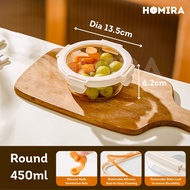 Signature Series Round Borosilicate Glass Food Container 450ml-2600ml