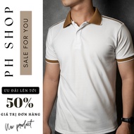 Men's polo Shirt, Men'S PH Sleeve T-Shirt With Thick Elastic Crocodile Skin Color Combination To Absorb Sweat