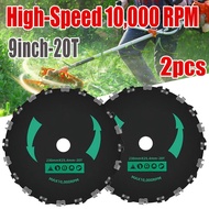 VARIEA-2 9 Inch 20T Chain Saw Blade Multi-Function Brushing Knife Accessories, Used for Lawn Mower, 