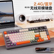Free Wolf M 9 6 Russian Wireless Bluetooth Dual Mode Keyboard P BT Ball Cap Display Screen Rose Game