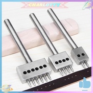 ✿ CHA ✿  4mm Round Punch Prong Chisel Craft Leather Spacing Hole Punching Tools Stainless Steel Dril