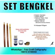 SET BENGKEL ALAT TULIS KHAT, PEN TRADISIONAL DAKWAT CELUP