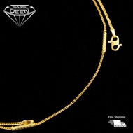 SMS DEEN Square & Pipe Chain, ±6.5GM - Gold 916 Emas - Rantai Leher (Info: L:±51CM - 6.50GM)