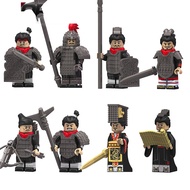 WUHUI 8PCS Ancient Qin Dynasty Qin Shihuang Civilian Figures Toy Building Kit Toys Building Blocks M