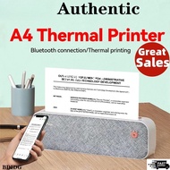 【Genuine sale】Ready Stock NEW Printer Portable A4 Paper Printer A4 Printer Mini Inkless Thermal Prin
