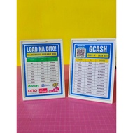 E-LOADING & GCash Cash In–Cash Out Signage Standee (A6 Size)
