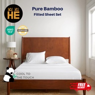 HE Luxurious Resort BareBamboo for Hot Weather | 1600TC Soft Bedsheet | King Size | Queen Size