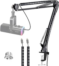 Boom Arm Compatible with Fifine Dynamic Microphone (AM8), Mic Arm for Fifne XLR/USB Gaming Podcast Recording PC Mic, Adjustable Scissor Mic Stand by YOUSHARES